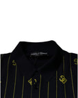 Dolce & Gabbana Black Monogram Mock Neck Pullover Sweater