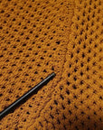 Dolce & Gabbana Brown Perforated Collared Short Sleeves T-shirt