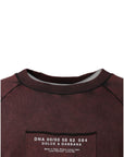 Dolce & Gabbana Brown Logo Cotton Crew Neck Pullover Sweater