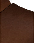Dolce & Gabbana Brown Cashmere Buttoned Men Pullover Sweater