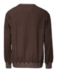 Dolce & Gabbana Brown Logo Print Crew Neck Pullover Sweater