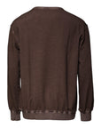 Dolce & Gabbana Brown Logo Print Crew Neck Pullover Sweater