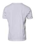 Dolce & Gabbana White Logo Embossed Cotton Crewneck T-shirt
