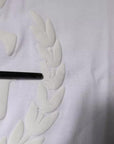 Dolce & Gabbana White Logo Embossed Cotton Crewneck T-shirt