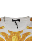 Versace White Medusa Print Cotton Crew Neck T-shirt