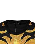 Versace Black Medusa Print Cotton Crew Neck T-shirt
