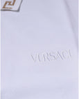 Versace White Viscose Collared Men Polo Short Sleeves T-shirt