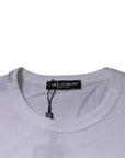 Dolce & Gabbana White Panda King Cotton Crew Neck T-shirt