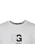 Dolce & Gabbana White DG Logo Crew Neck Short Sleeves T-shirt