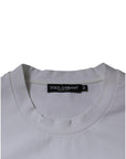 Dolce & Gabbana White DG Logo Crew Neck Short Sleeves T-shirt