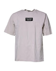 Dolce & Gabbana Beige DG Logo Crew Neck Short Sleeves T-shirt