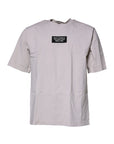 Dolce & Gabbana Beige DG Logo Crew Neck Short Sleeves T-shirt