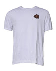 Dolce & Gabbana White DG Embroidery Cotton Crew Neck T-shirt