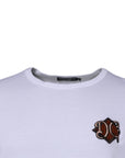 Dolce & Gabbana White DG Embroidery Cotton Crew Neck T-shirt