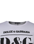 Dolce & Gabbana White D&G King Of Love Cotton Crew Neck T-shirt