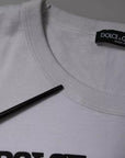 Dolce & Gabbana White D&G King Of Love Cotton Crew Neck T-shirt