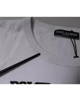 Dolce & Gabbana White D&G King Of Love Cotton Crew Neck T-shirt