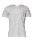 Dolce & Gabbana White DG Logo Cotton Crew Neck T-shirt
