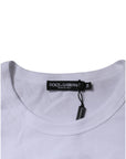 Dolce & Gabbana White Cotton Crew Neck Short Sleeve T-shirt