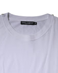 Dolce & Gabbana White Cotton Crew Neck Short Sleeves T-shirt