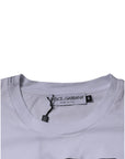 Dolce & Gabbana White DG Logo Cotton Crew Neck T-shirt