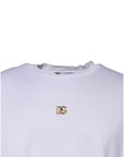 Dolce & Gabbana White DG Logo Crew Neck Short Sleeve T-shirt