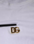 Dolce & Gabbana White DG Logo Crew Neck Short Sleeve T-shirt