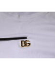 Dolce & Gabbana White DG Logo Crew Neck Short Sleeve T-shirt