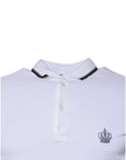 Dolce & Gabbana White Cotton Crown Collared Polo T-shirt