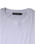 Dolce & Gabbana White Cotton Crew Neck Short Sleeves T-shirt