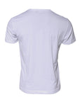 Dolce & Gabbana White Cotton Logo Crew Neck Short Sleeves T-shirt