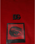 Dolce & Gabbana Red DG Eye Cotton Crew Neck T-shirt