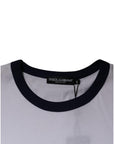 Dolce & Gabbana White Graphic Print Cotton Crew Neck T-shirt