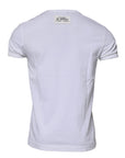 Dolce & Gabbana White Stripes Crew Neck Short Sleeves T-shirt