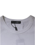 Dolce & Gabbana White Stripes Crew Neck Short Sleeves T-shirt