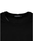 Dolce & Gabbana Black Cotton Round Neck Sleeveless T-shirt