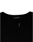 Dolce & Gabbana Black Cotton Round Neck Sleeveless T-shirt