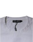 Dolce & Gabbana White DG Logo Cotton Crew Neck T-shirt