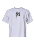 Dolce & Gabbana White DG Logo Cotton Crew Neck T-shirt