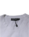 Dolce & Gabbana White DG Logo Cotton Crew Neck T-shirt