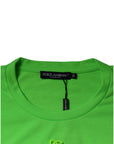 Dolce & Gabbana Green DG Logo Cotton Crew Neck T-shirt