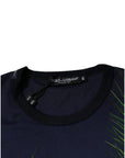 Dolce & Gabbana Blue Tree Print CrewNeck Short Sleeve T-shirt