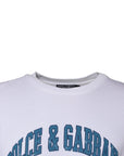 Dolce & Gabbana White DG Milano Cotton Crew Neck T-shirt