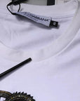 Dolce & Gabbana White DG Logo Cotton Crew Neck T-shirt