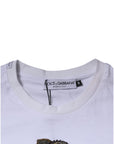 Dolce & Gabbana White DG Logo Cotton Crew Neck T-shirt