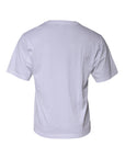 Dolce & Gabbana White Graphic Print Cotton Crew Neck T-shirt