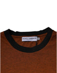 Dolce & Gabbana Brown DG Logo Cotton Crew Neck T-shirt