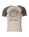 Dolce & Gabbana Beige Gray Graphic Print Cotton Crew Neck T-shirt