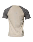 Dolce & Gabbana Beige Gray Graphic Print Cotton Crew Neck T-shirt