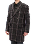 Dolce & Gabbana Sicilia Checkered Wool Blend Coat